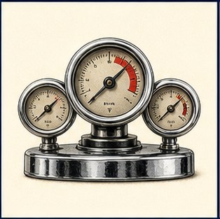 Vibration gauge cluster