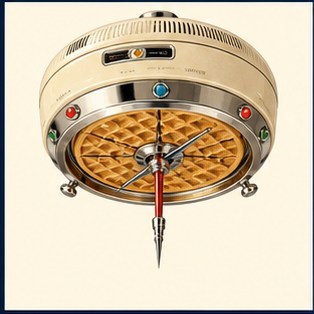 Ceiling-facing waffle compass