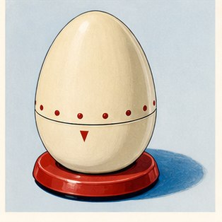 Egg-shaped timer